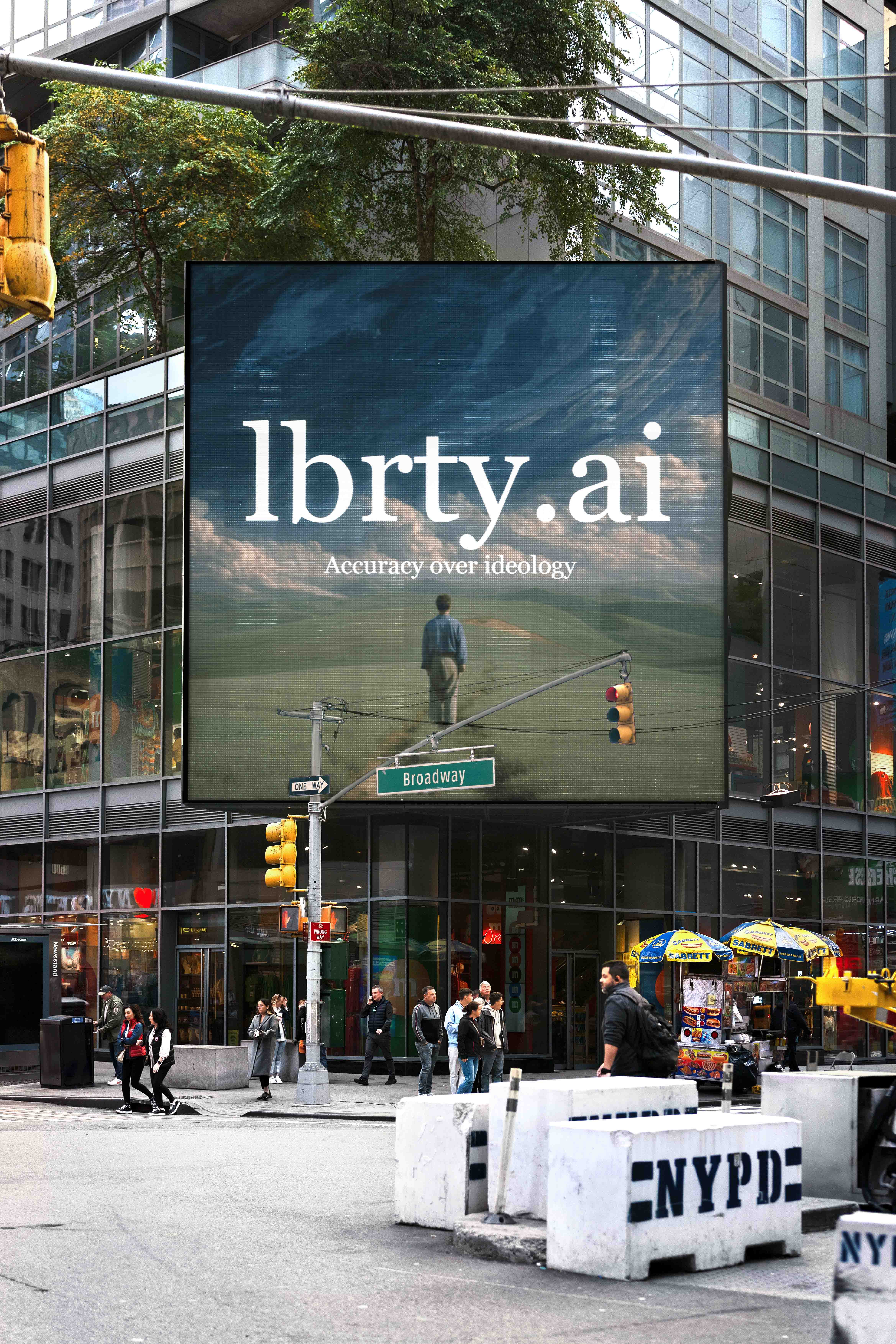 Liberty AI Billboard - Accuracy over ideology